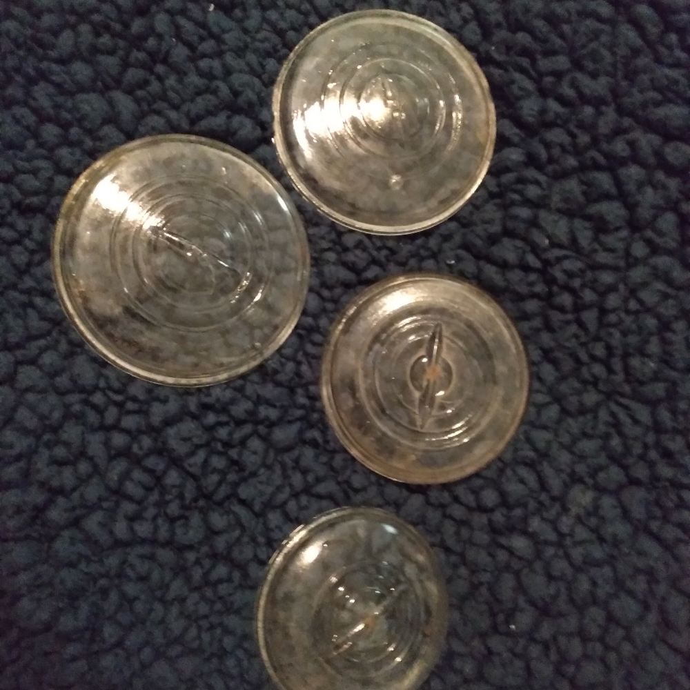 Vintage glass lids
